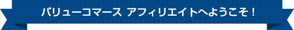 バリューコマースアフィリエイトにようこそ!