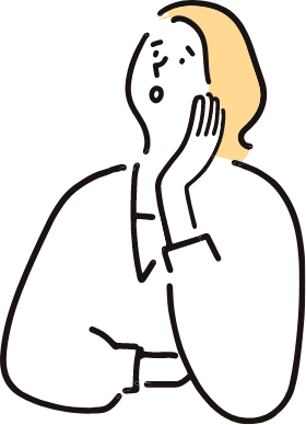 考えている女性のイラスト