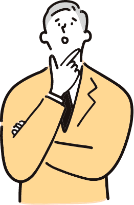 悩んでいる男性のイラスト
